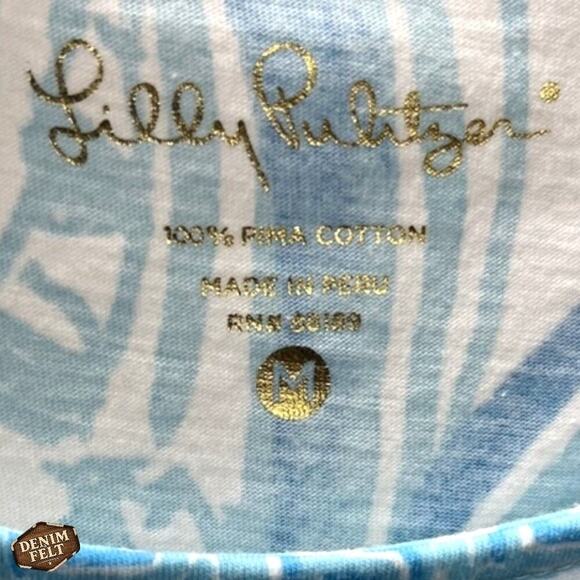 Lilly Pulitzer Windward White Sea Ruffle Blue Resort Sleeveless Dress Sz Medium - Picture 14 of 14